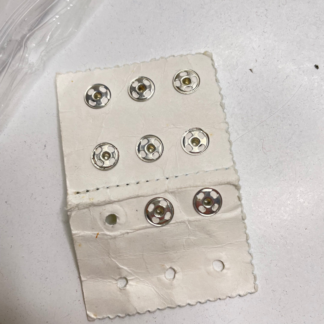 Sew-on Snap Button - 7MM Metal - Silver - 8 Pack (6809616810097)