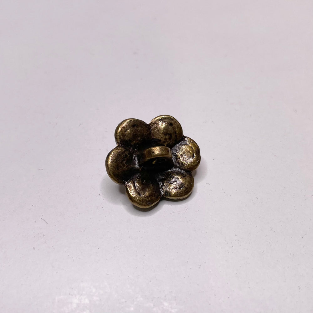 Shank Button - 20MM Metal - Pink/Brass - 10 Pack (6655752929393)