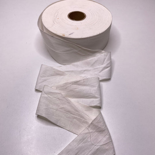 2" Continuous Woven Bias Tape - White - Roll