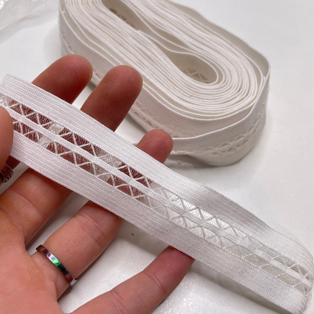 1" Lingerie Elastic - White - 3.8M Bundle (6730433167473)