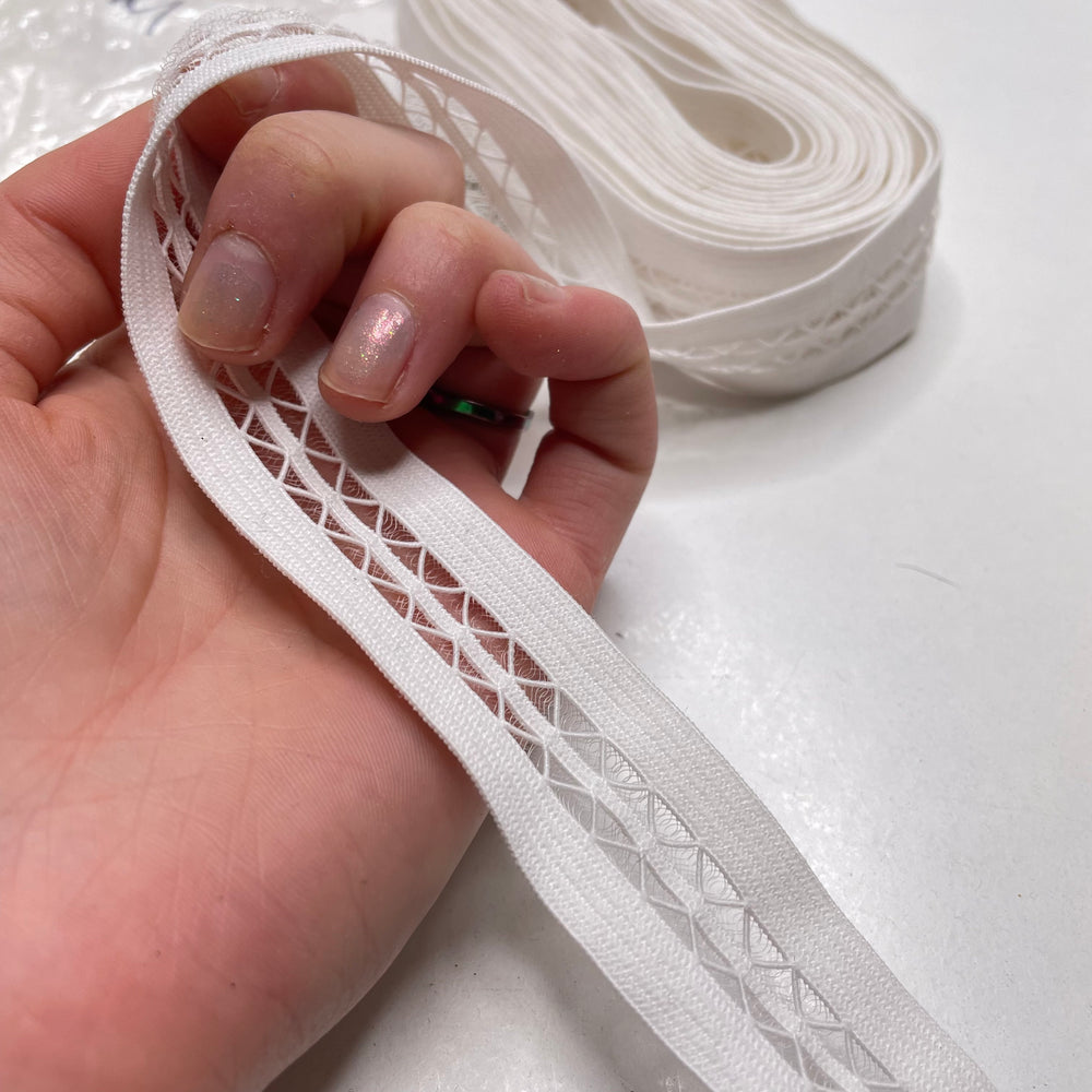1" Lingerie Elastic - White - 3.8M Bundle (6730433167473)