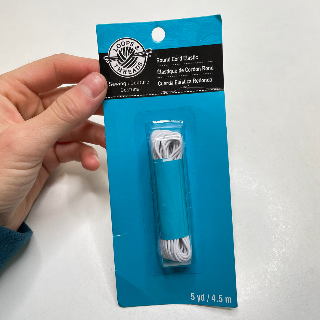 1/16" Cord Elastic - White - 4.5M Bundle (6812135293041)