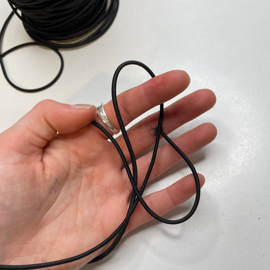 ⅛" Cord Elastic - Black - 1M
