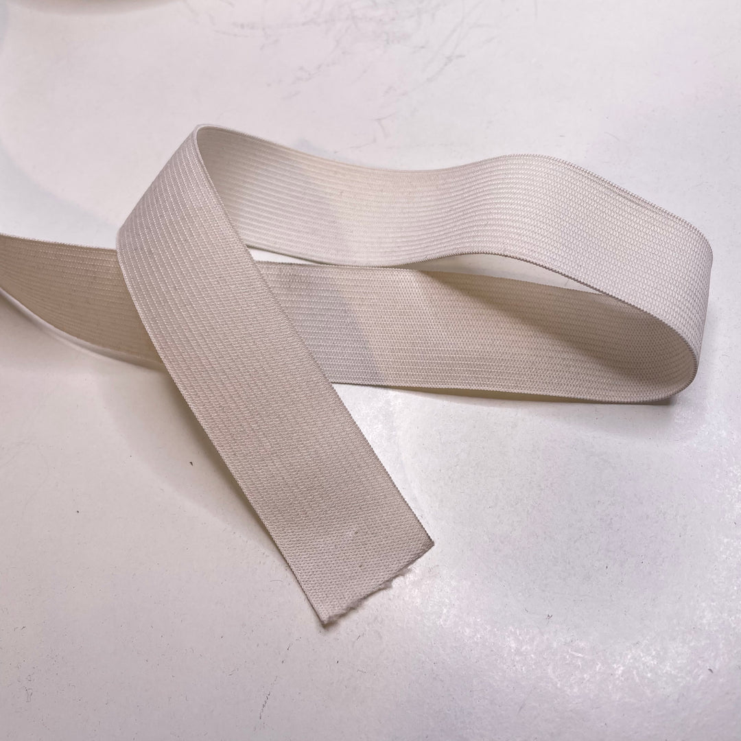 1 ¼" Knitted Elastic - White - 1M
