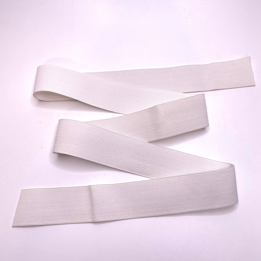 1 ½" Braided Elastic - White - 1M
