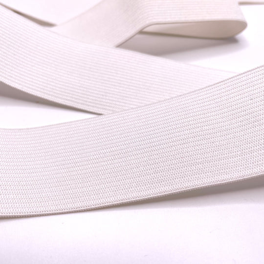 1 ½" Braided Elastic - White - 1M