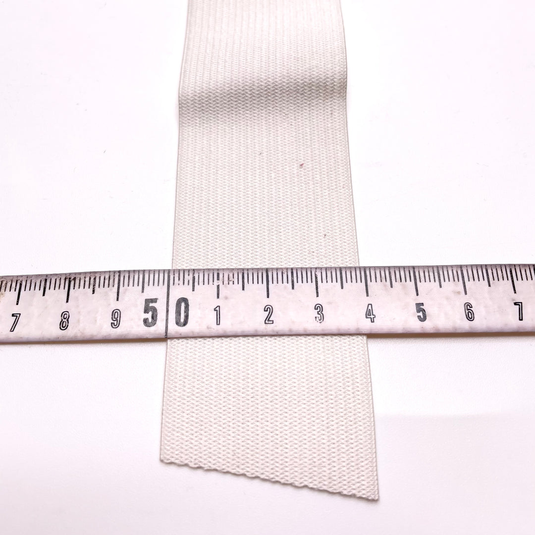 1 ½" Braided Elastic - White - 1M