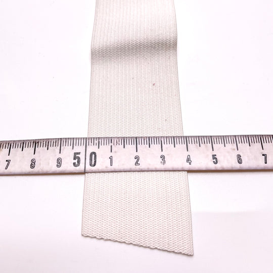 1 ½" Braided Elastic - White - 1M