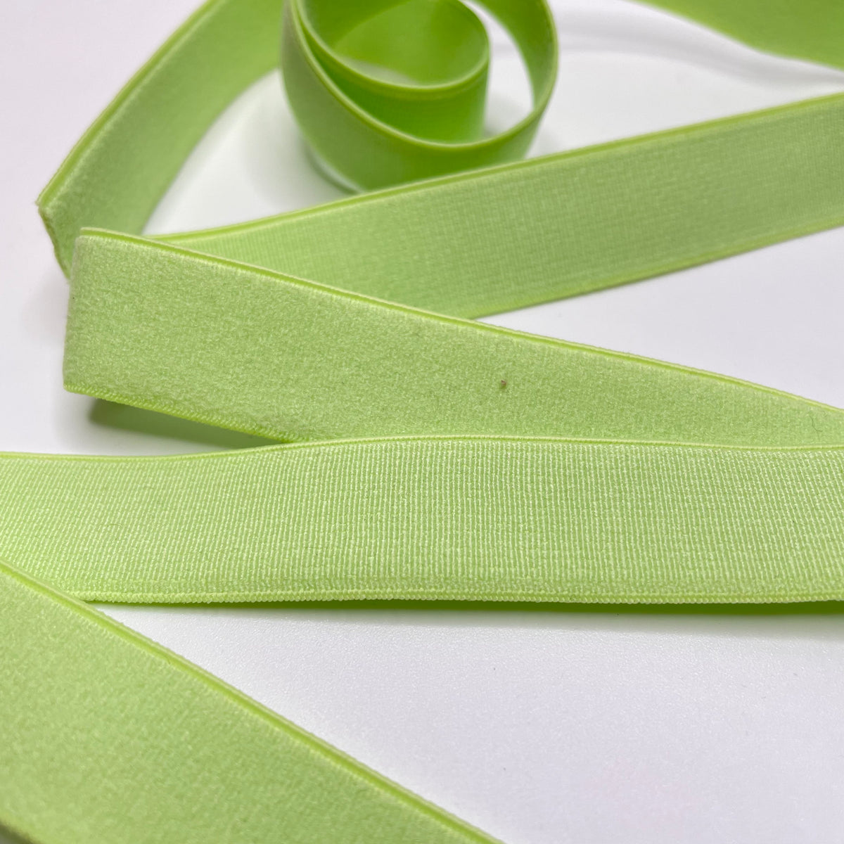 ¾" Plush-Back Elastic - Lime Green - 1M