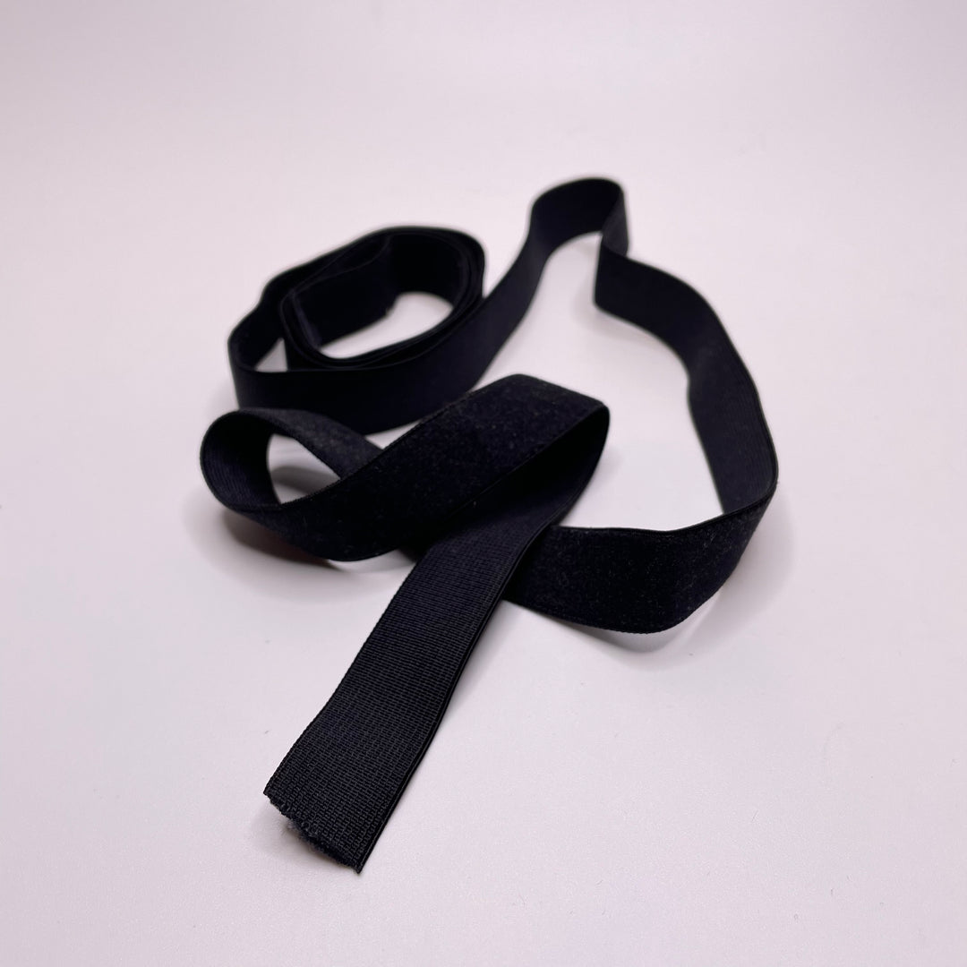 ¾" Plush-Back Elastic - Black - 1M