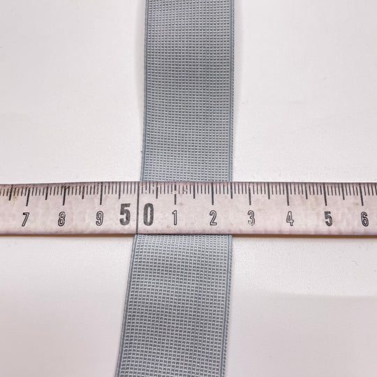 1" Plush-Back Elastic - Light Grey - 1M