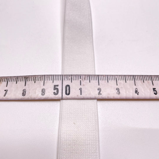 ¾" Plush-Back Elastic - White - 1M