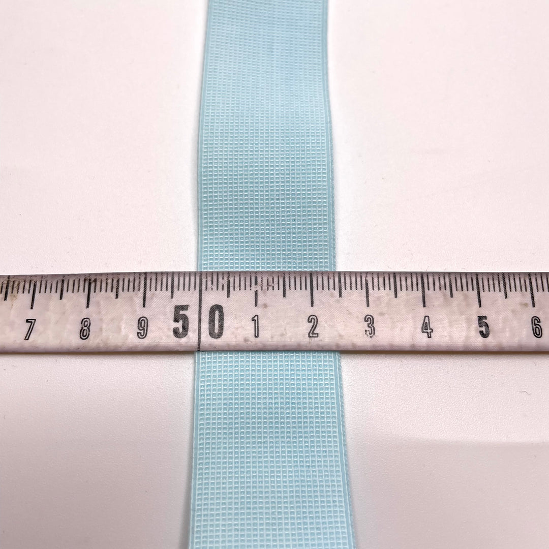1" Plush-Back Elastic - Light Blue - 1M