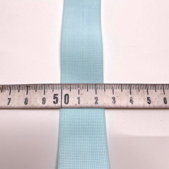 1" Plush-Back Elastic - Light Blue - 1M