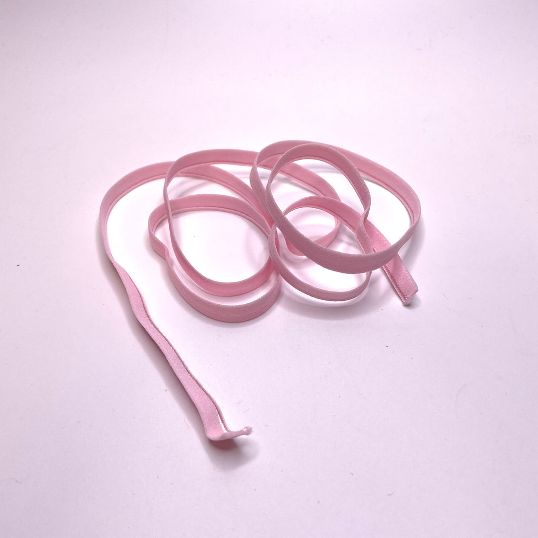 ¼" Plush Piped Edge Elastic - Light Pink - 1M