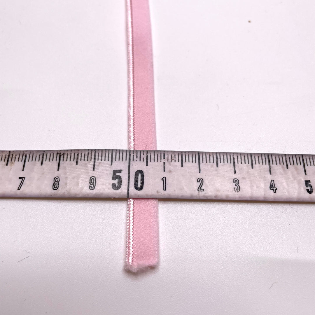 ¼" Plush Piped Edge Elastic - Light Pink - 1M