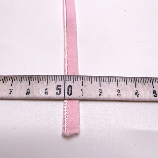 ¼" Plush Piped Edge Elastic - Light Pink - 1M
