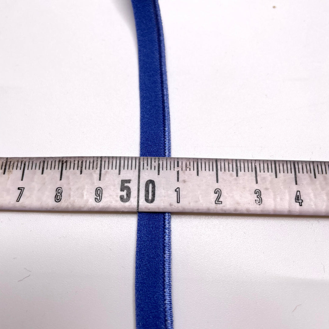 ¼" Plush Piped Edge Elastic - Cobalt - 1M