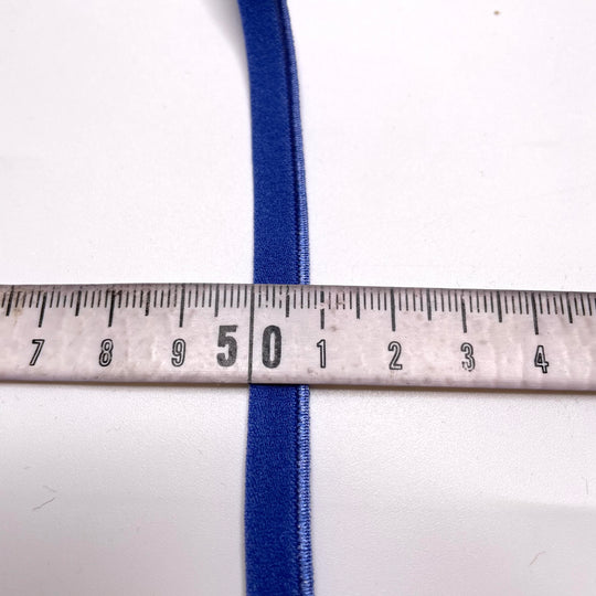 ¼" Plush Piped Edge Elastic - Cobalt - 1M