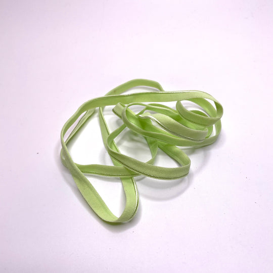 ¼" Plush Piped Edge Elastic - Neon Lime - 1M