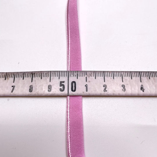 ¼" Plush Piped Egde Elastic - Pink - 1M