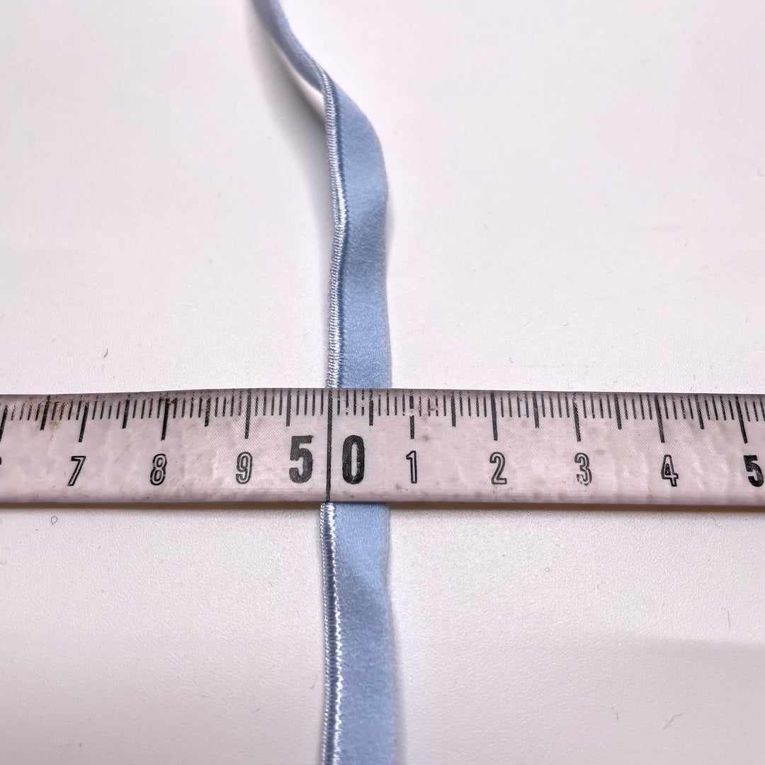 ¼" Plush Piped Egde Elastic - Light Sky Blue - 1M