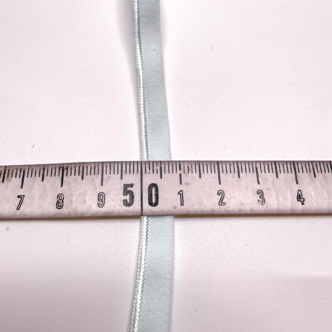 ¼" Plush Piped Egde Elastic - Ice Blue - 1M