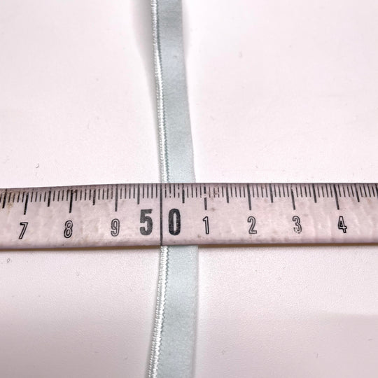 ¼" Plush Piped Egde Elastic - Ice Blue - 1M