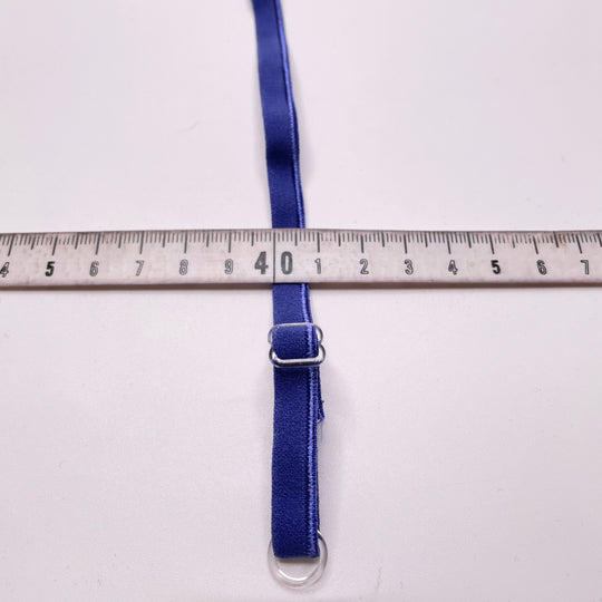 ¼" Plush Piped Edge Pre Made Bra Strap Elastic - Royal Blue - 11M 2 Pack Elastic