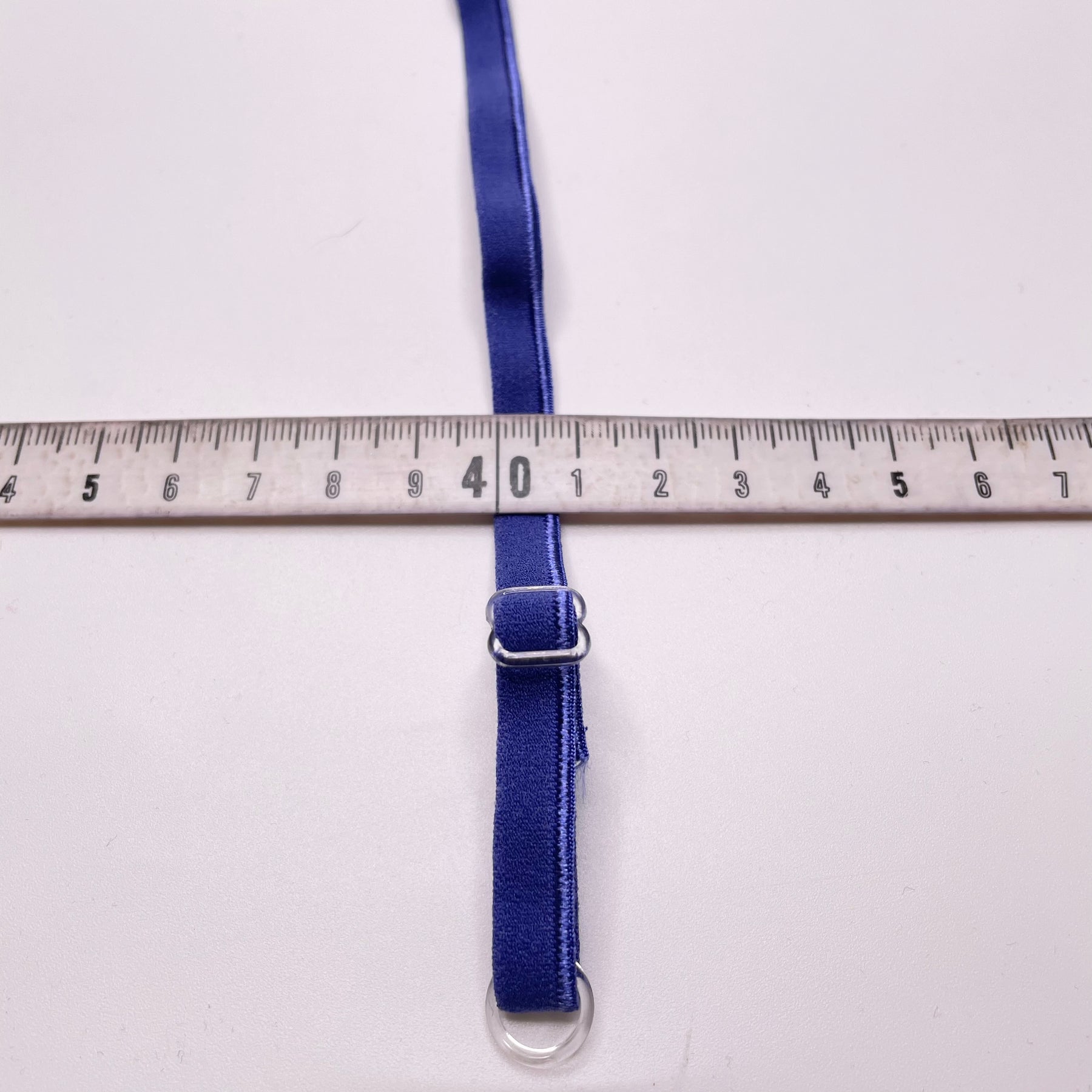 ¼ Plush Piped Edge Pre-Made Bra Strap Elastic - Royal Blue - 2 Pack