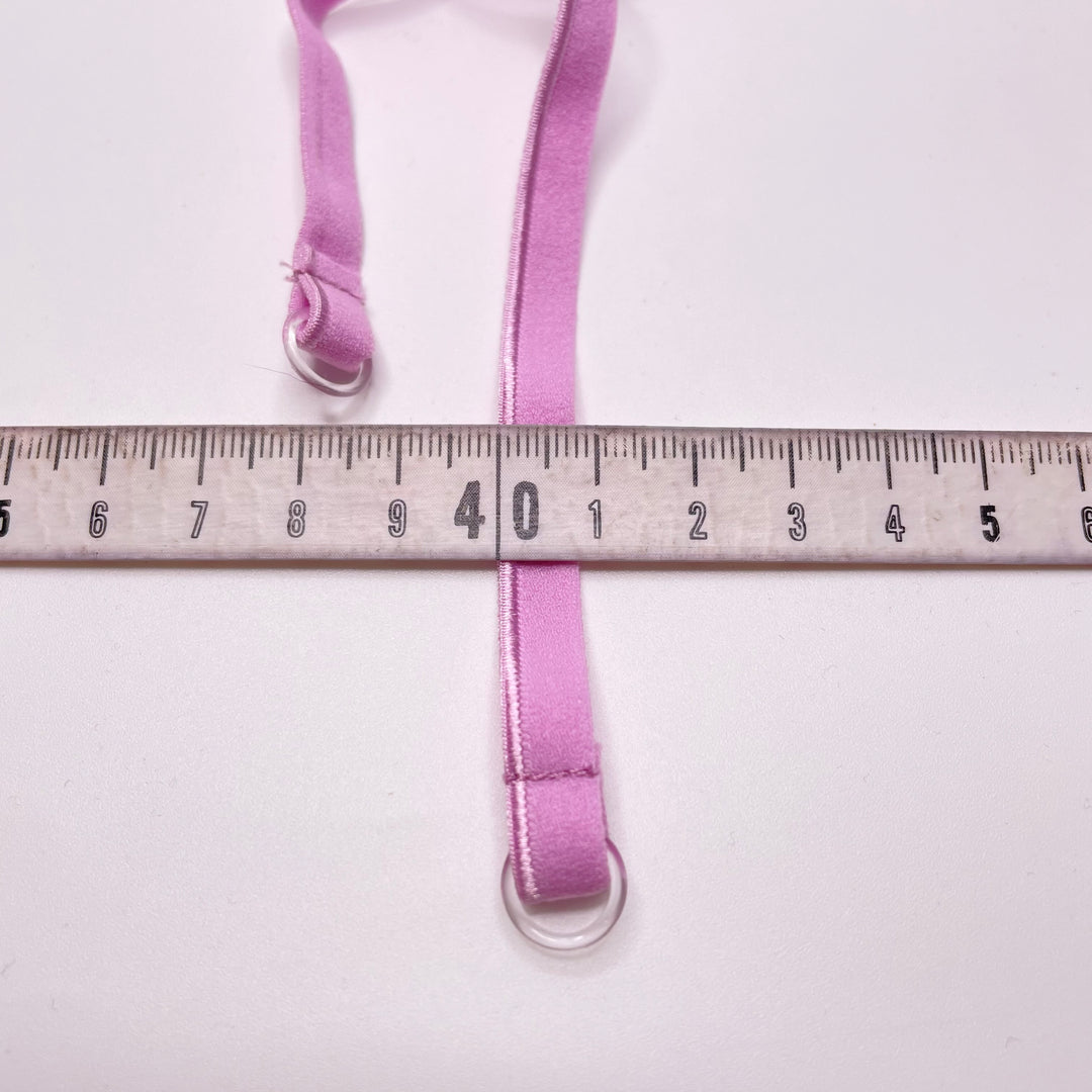 ¼" Plush Piped Edge Pre Made Bra Strap Elastic - Orchid Pink - 8M 2 Pack Elastic