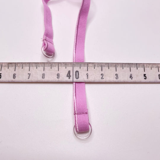 ¼" Plush Piped Edge Pre Made Bra Strap Elastic - Orchid Pink - 8M 2 Pack Elastic