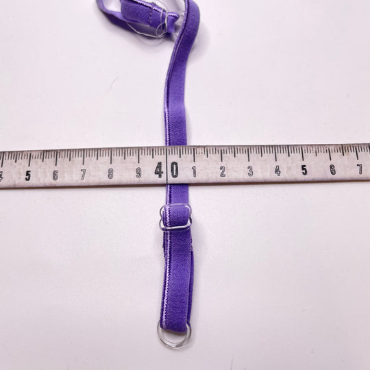 ¼" Plush Piped Edge Pre Made Bra Strap Elastic - Felicity Purple - 2M 2 Pack Elastic