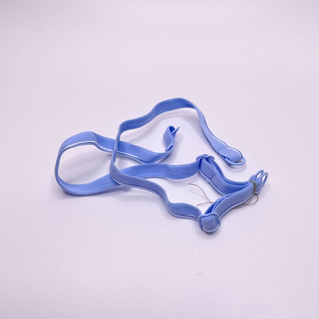 ¼" Plush Piped Edge Pre Made Bra Strap Elastic - Marina Blue - 2M 2 Pack Elastic