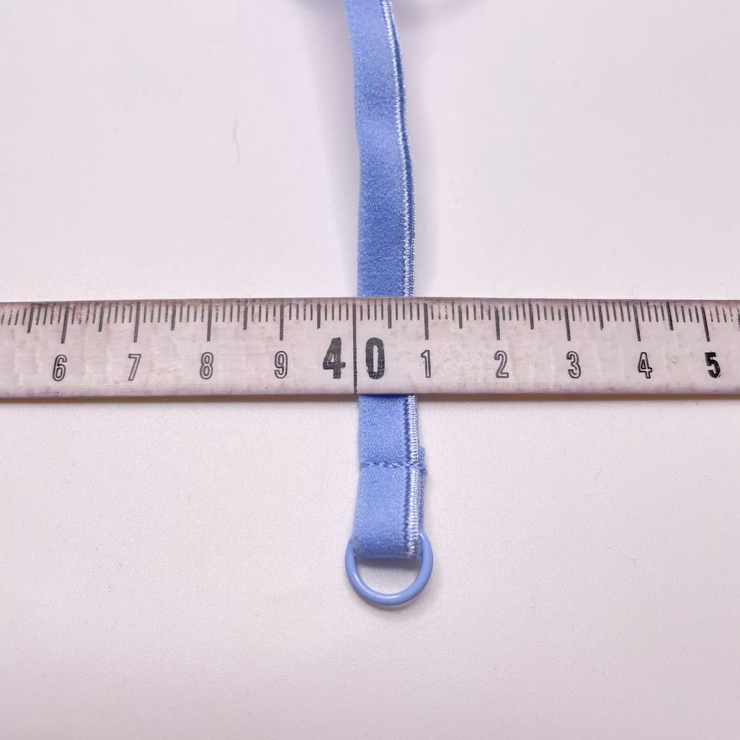 ¼" Plush Piped Edge Pre Made Bra Strap Elastic - Marina Blue - 2M 2 Pack Elastic