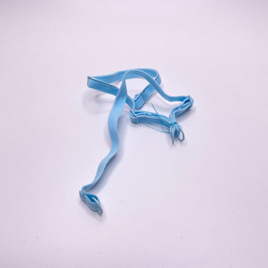 ¼" Plush Piped Edge Pre Made Bra Straps Elastic - French Blue - 2M 2 Pack Elastic
