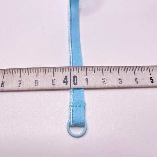¼" Plush Piped Edge Pre Made Bra Straps Elastic - French Blue - 2M 2 Pack Elastic