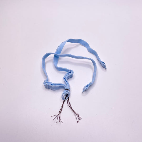 ¼" Plush Piped Edge Pre Made Bra Straps Elastic - Coastal Blue - 1M 2 Pack Elastic