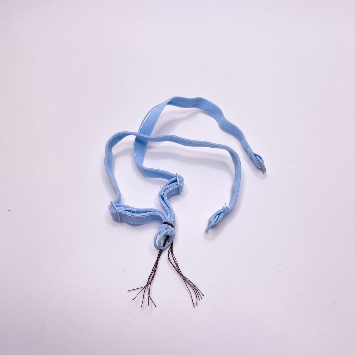 ¼" Plush Piped Edge Pre Made Bra Straps Elastic - Coastal Blue - 1M 2 Pack Elastic