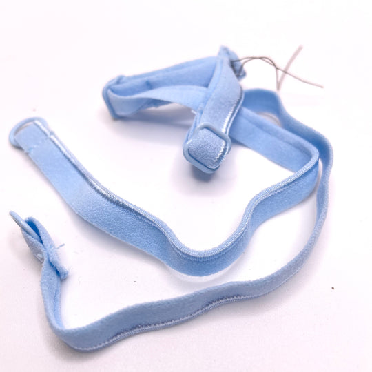 ¼" Plush Piped Edge Pre Made Bra Straps Elastic - Blue Tint - 1M 2 Pack Elastic