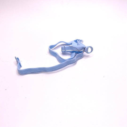 ¼" Plush Piped Edge Pre Made Bra Straps Elastic - Blue Tint - 1M 2 Pack Elastic