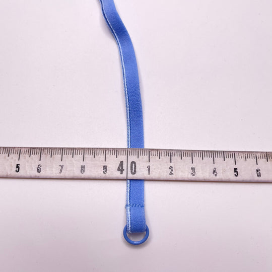 ¼" Plush Piped Edge Pre Made Bra Straps Elastic - Pacific Blue - 1M 2 Pack Elastic