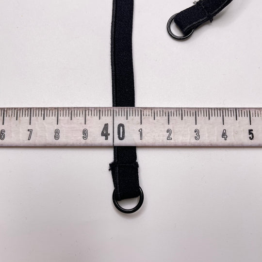 ¼" Plush Piped Edge Pre Made Bra Straps Elastic - Black - 1M 2 Pack Elastic