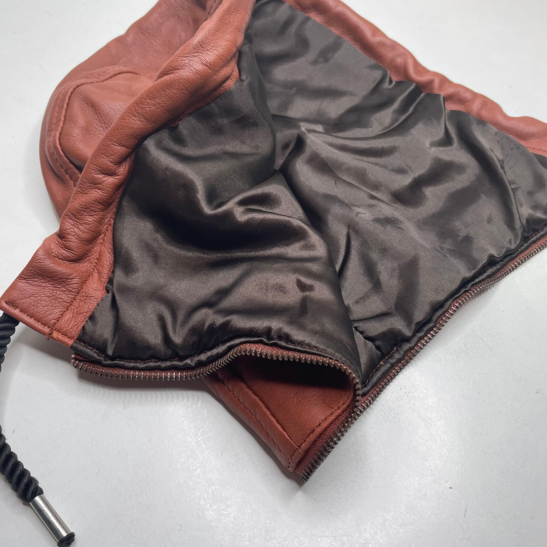 Leather Zip On Hood - Brown/Black - Individual