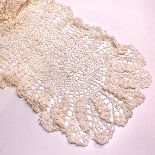 Table Runner Crochet - Cream - 2 Pack