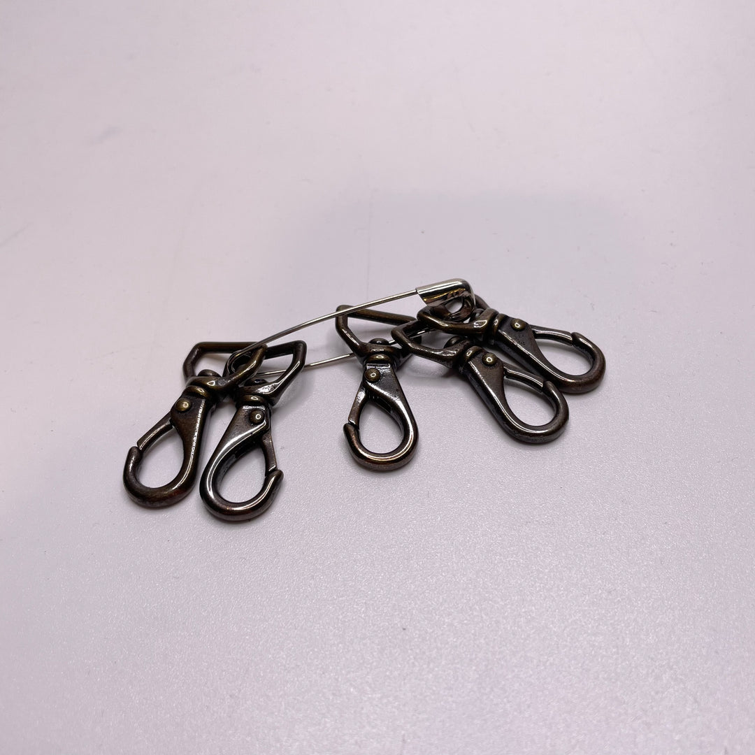 D Ring Clasp Notions - Antique Brass - 7 Pack