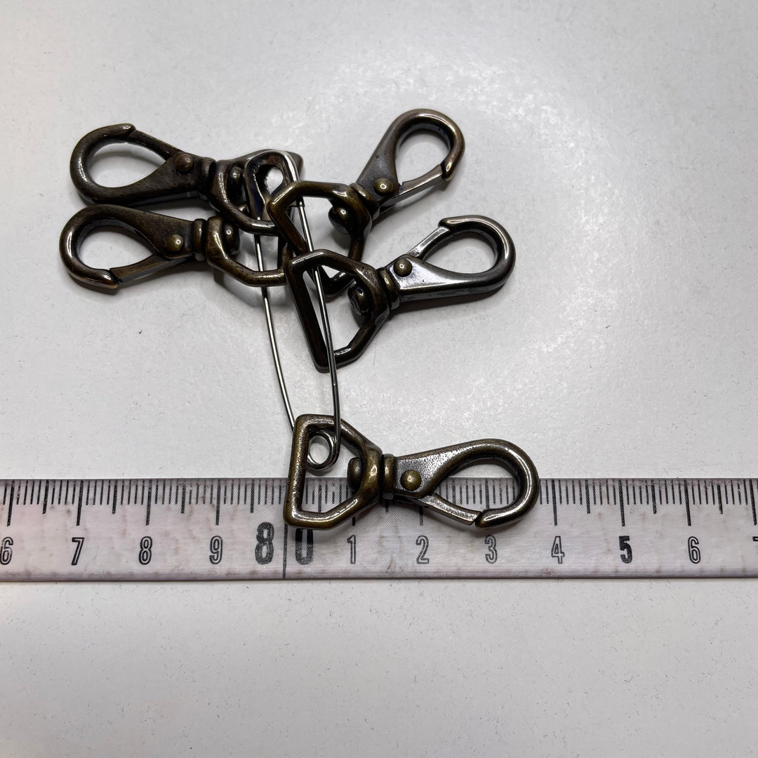 D Ring Clasp Notions - Antique Brass - 7 Pack