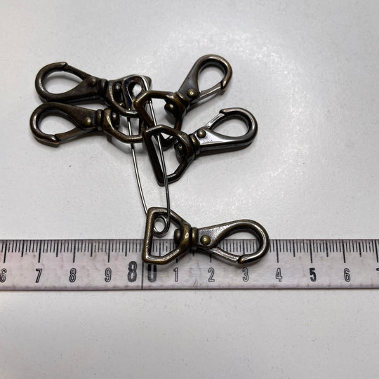 D Ring Clasp Notions - Antique Brass - 7 Pack