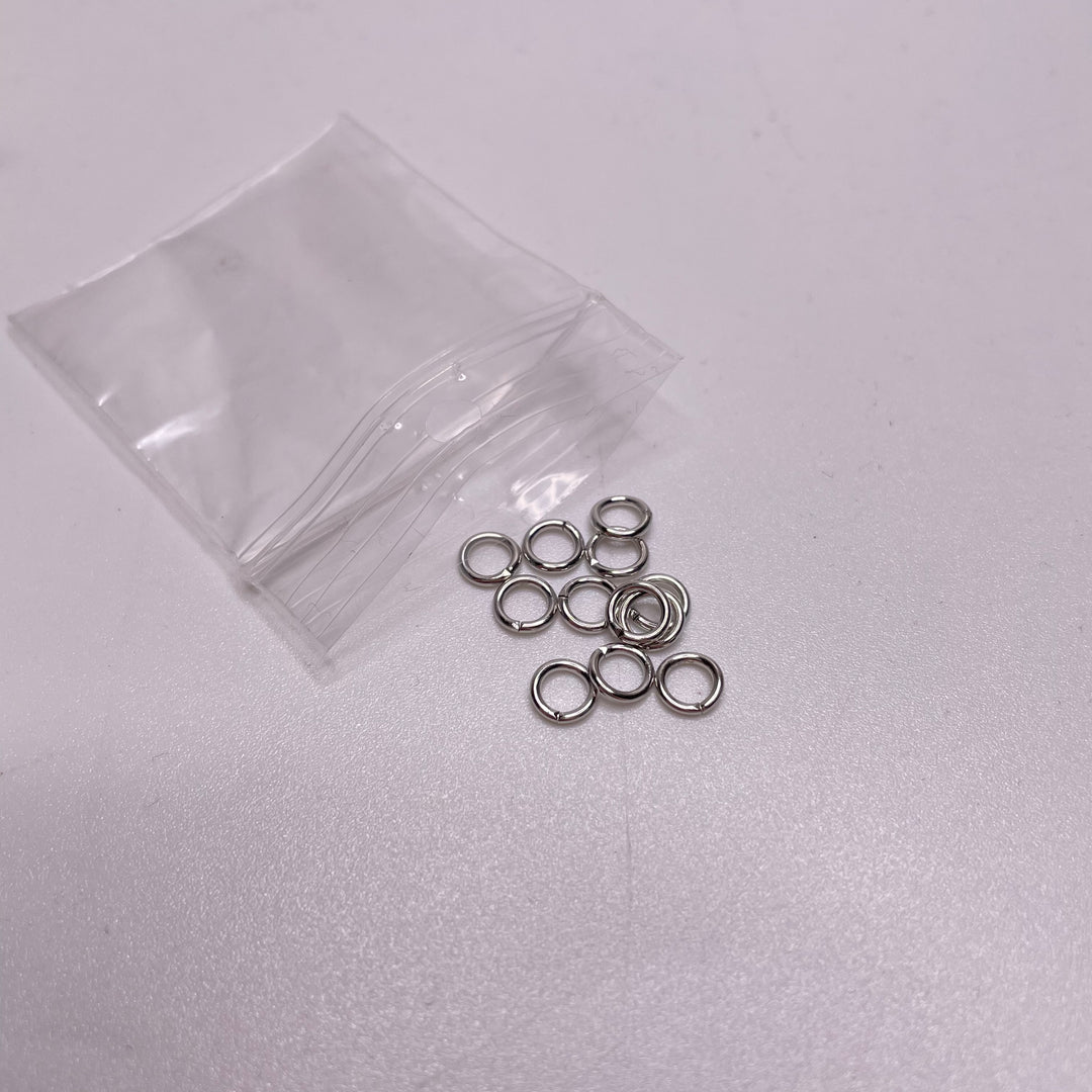 6mm Jump Rings Notions - Silver - 12 Pack