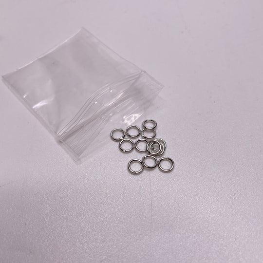 6mm Jump Rings Notions - Silver - 12 Pack